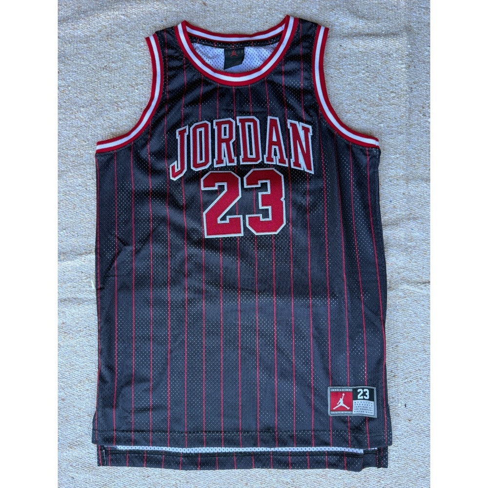 Nike Jordan 23 Chicago Bulls Jersey Youth Boys L (12/13) Black Flight Stitched